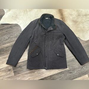 Barbour Bowden Navy/Brown Quilted Jacket Men's Medium M Classic Outerwear NWOT